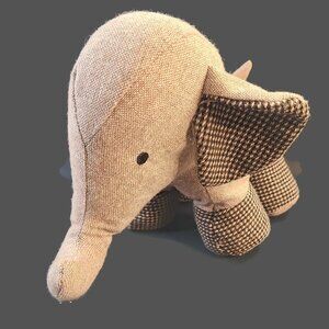 Elements Decorative 12" Elephant Door Stopper Sand Leg Weighted Plush Doll Beige